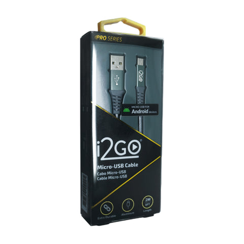 i2GO Cable USB-A a Micro USB, 2 Metros