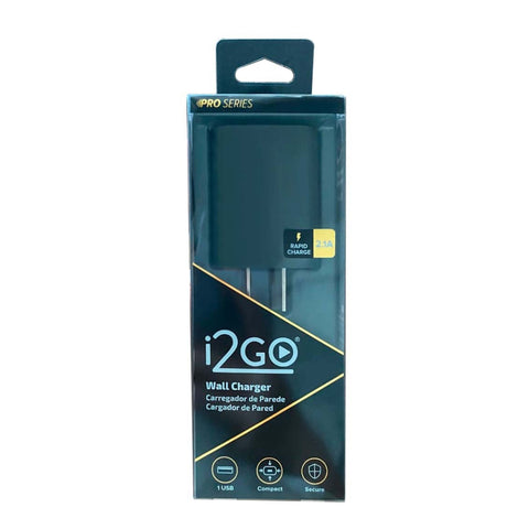 i2GO Cargador Rápido de Pared USB 2.1A 10W