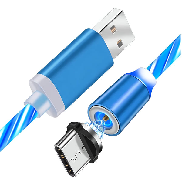 Miomu Cable LED Magnético de Carga USB, 3 en 1