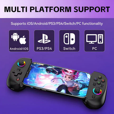 Miomu Controlador de Juegos RGB Inalámbrico D8 para Celular