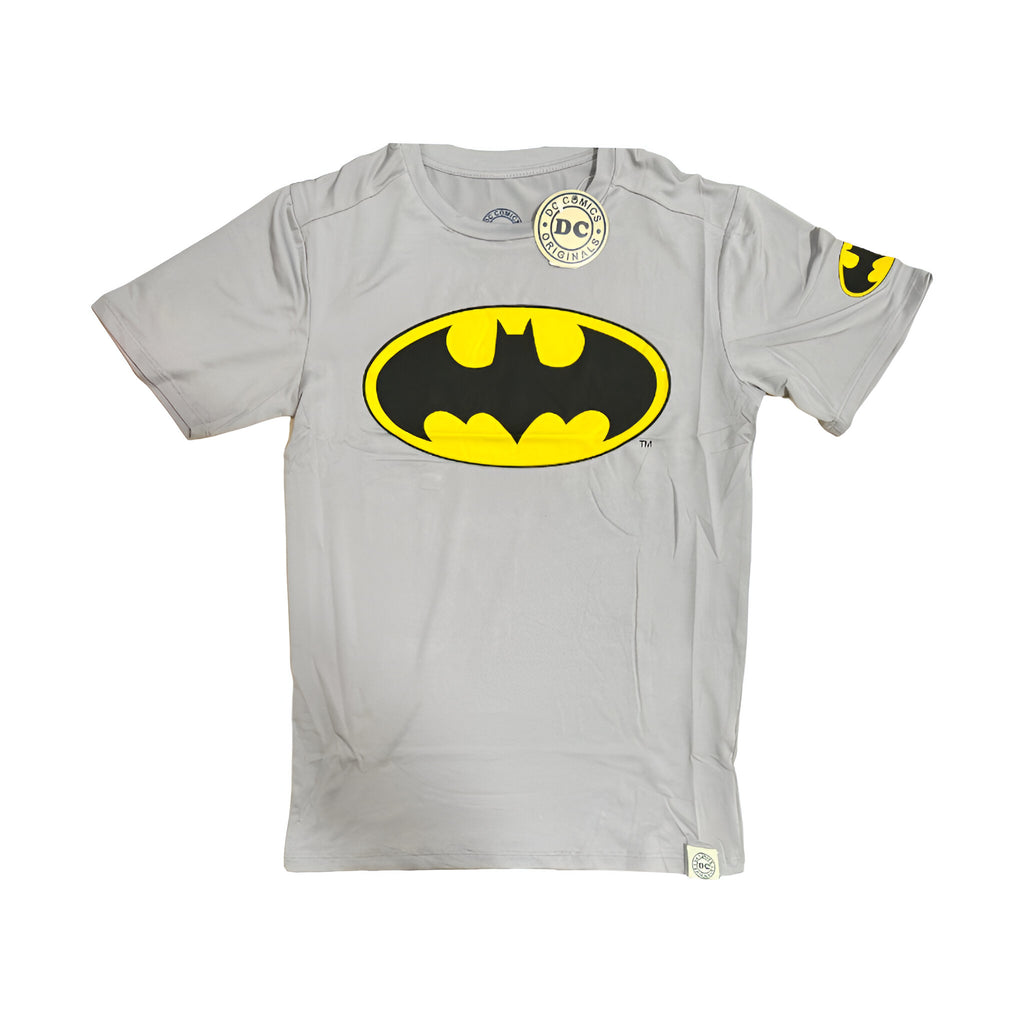 Miomu Camiseta para Caballero DC Comics Batman, Gris