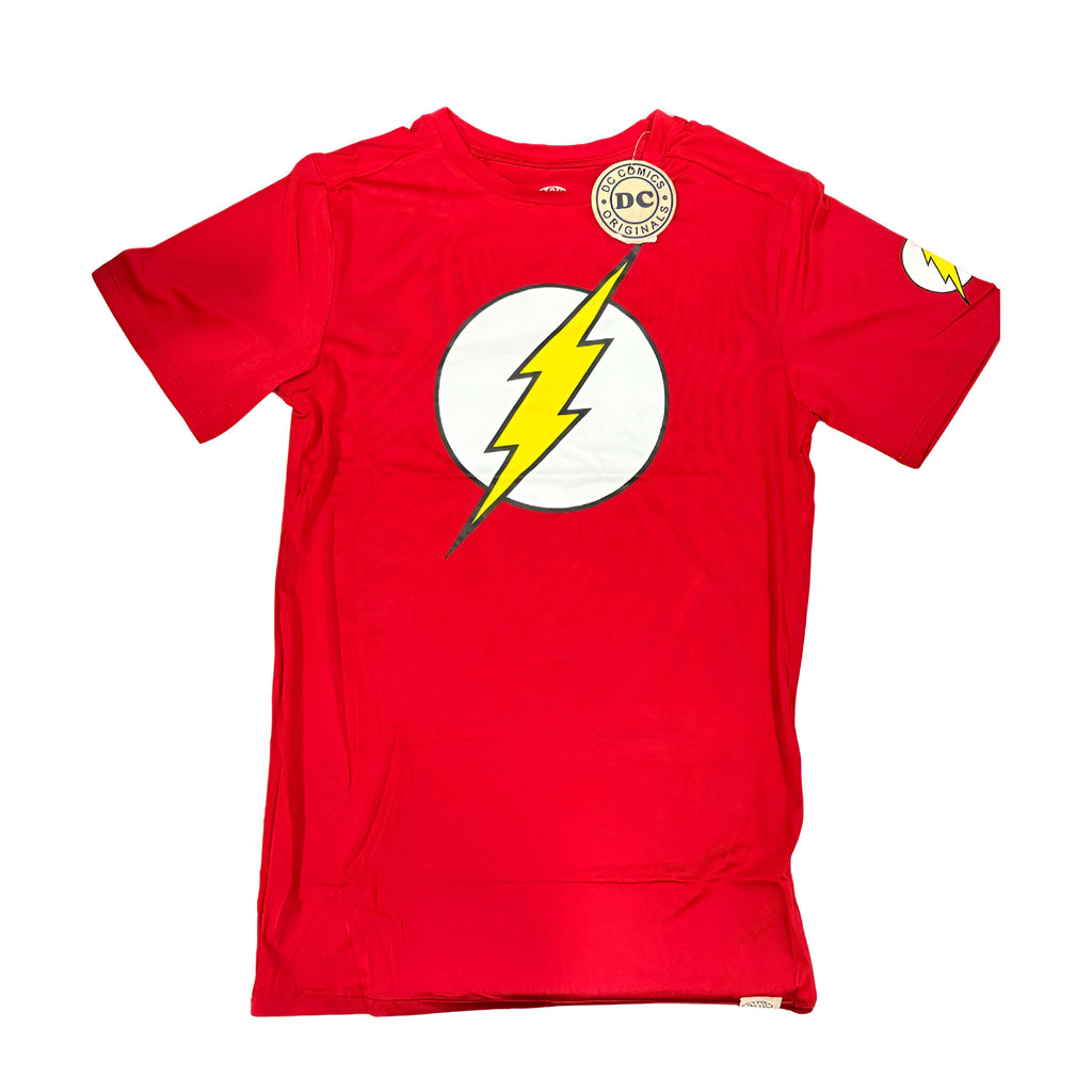 Miomu Camiseta para Caballero DC Comics Flash, Rojo