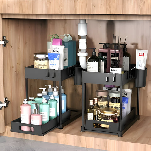 Miomu Organizador Multifuncional: Cocina, Baño, Oficina 2 Niveles