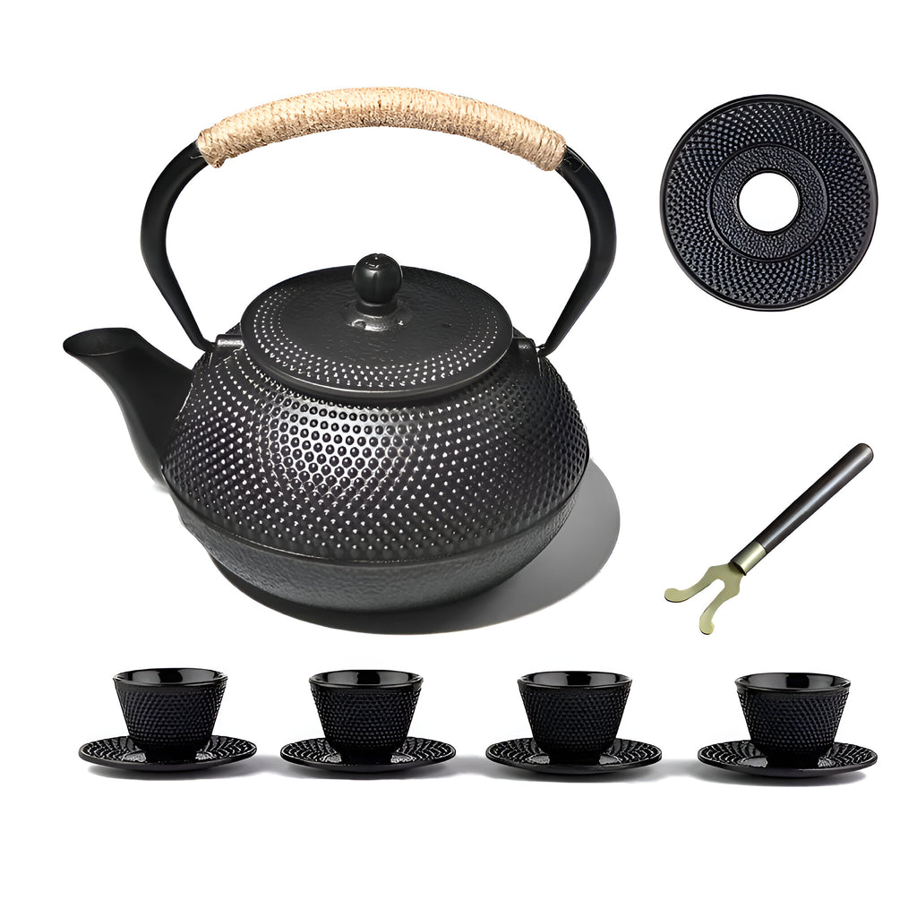 Miomu Juego Tetera y Tazas Japonesas, 12 Piezas