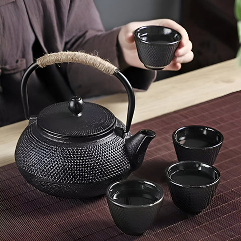 Miomu Juego Tetera y Tazas Japonesas, 12 Piezas