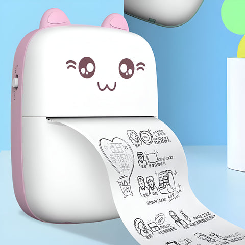 Miomu Mini Impresora Inalámbrica Portátil, Diseño Gatito