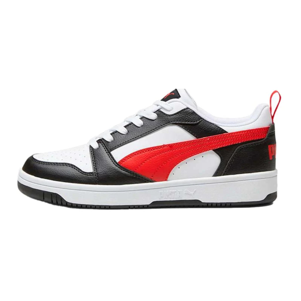 Puma Tenis Rebound V6 Low Negro/Rojo, para Hombre