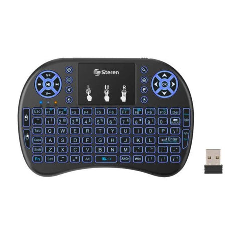 Steren Mini Teclado Inalámbrico con Touchpad para Smart TV, RM-325