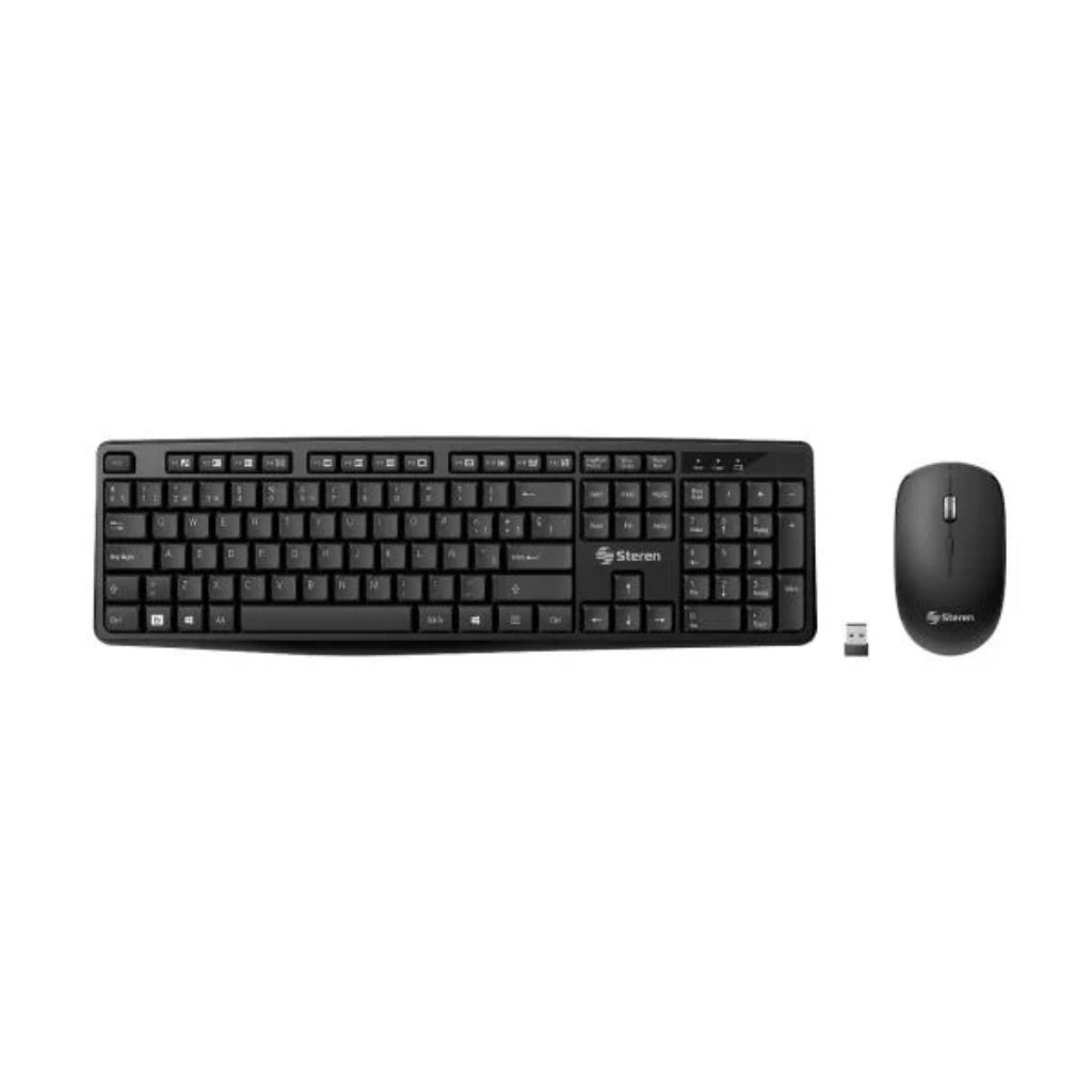 Steren Kit Teclado y Mouse Inalámbrico en Español, COM-675