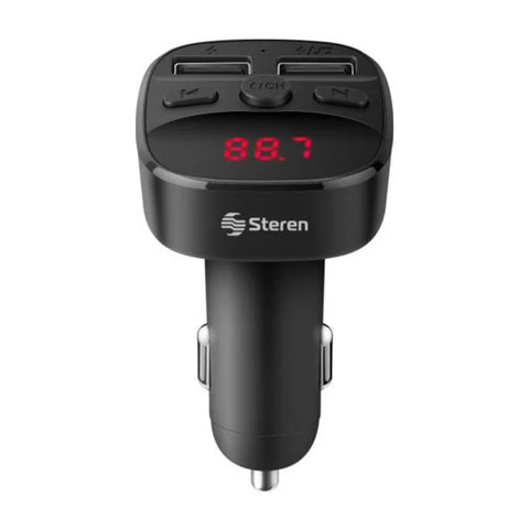 Steren Transmisor FM/Bluetooth/MP3 con Cargador USB, FMT-846