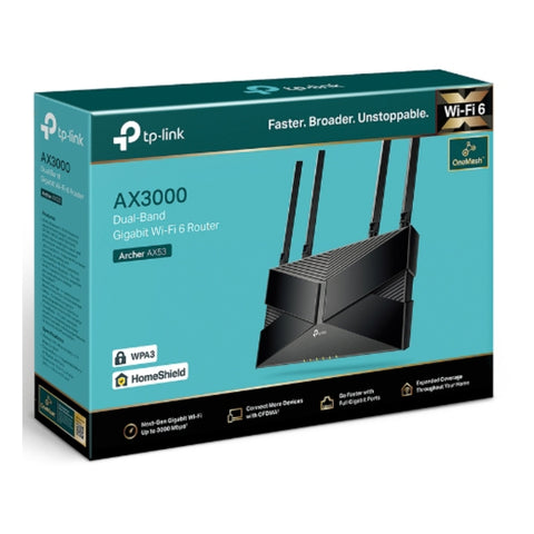 TP-Link Tapo Router Wi-Fi 6 Gigabit de Doble Banda, AX3000