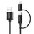 Choetech Cable 2 en 1 Lightning + MicroUSB  MFi 1.8Mts, IP0029