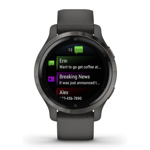 Garmin Smartwatch GPS Venu 2S Wi-Fi Pequeño Fitness AMOLED gris