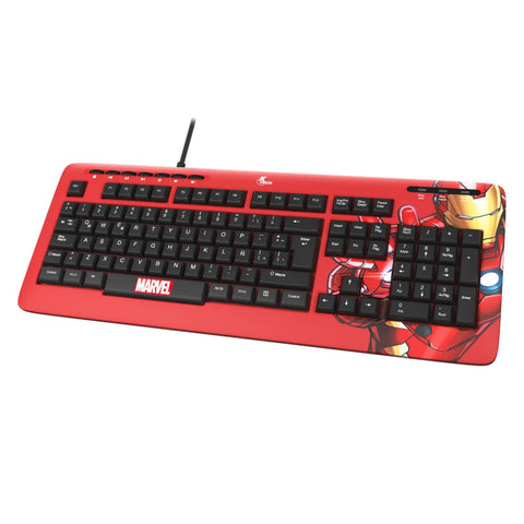 Xtech Teclado Alámbrico en Español Marvel Iron Man