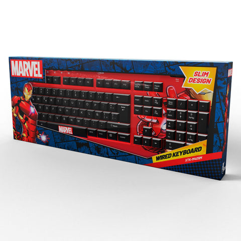 Xtech Teclado Alámbrico en Español Marvel Iron Man