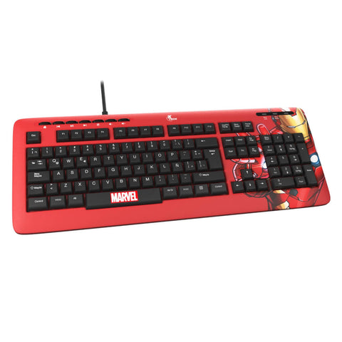 Xtech Teclado Alámbrico en Español Marvel Iron Man