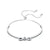 CR Charms Pulsera Ajustable Lazo, Plata