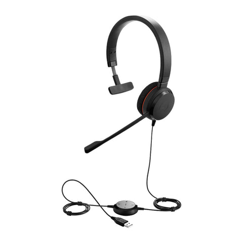 Jabra Audífonos Alámbricos de Diadema Evolve 20 MS Mono