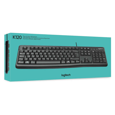 Logitech Teclado Alámbrico en Inglés (K120)