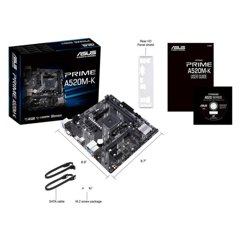 Asus Tarjeta Madre Micro ATX AMD A520, PRIME A520M-K