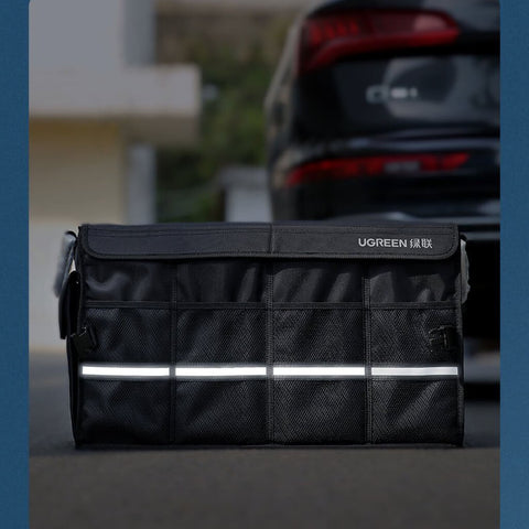 Ugreen Organizador Multifuncional para Carro con Aleación de Aluminio, Negro