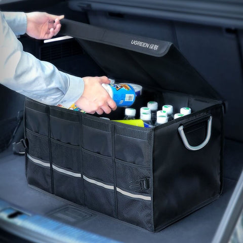 Ugreen Organizador Multifuncional para Carro con Aleación de Aluminio, Negro