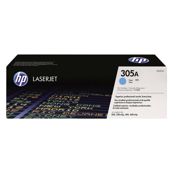 HP Tóner Cian 305A (CE411A) 2,600 Páginas