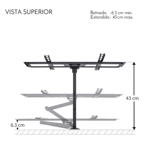 Steren Soporte para Pantalla de hasta 70", con brazo articulado