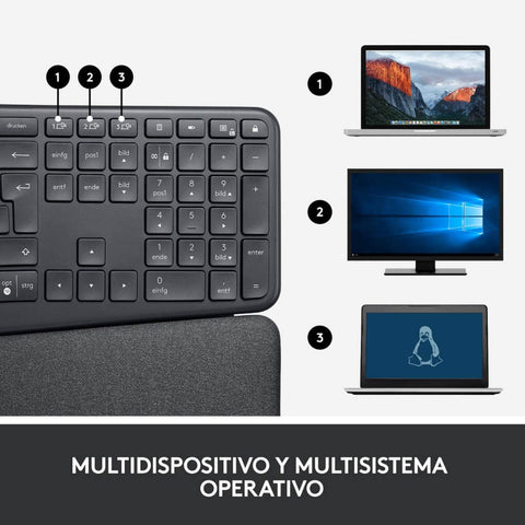 Logitech Teclado Inalámbrico ERGO K860 (920-009845)