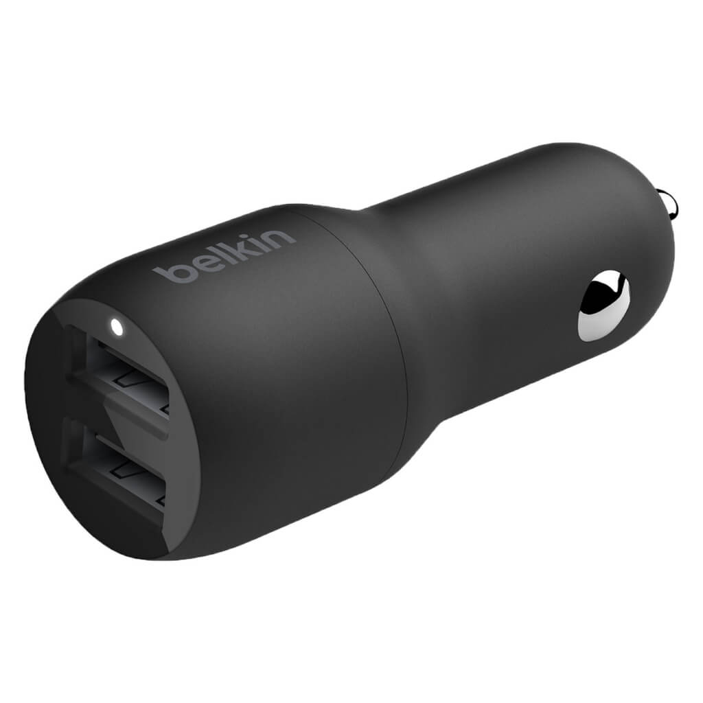 Belkin Cargador de Carro Dual USB-A 24W Boost Charge, CCB001BT