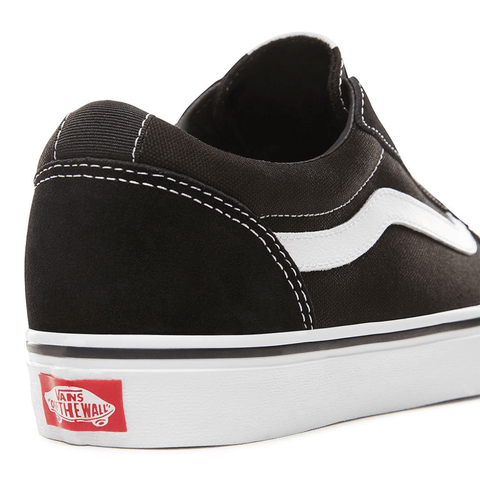 Vans Tenis Ward Suede Canvas Negro con Blanco, para Hombre