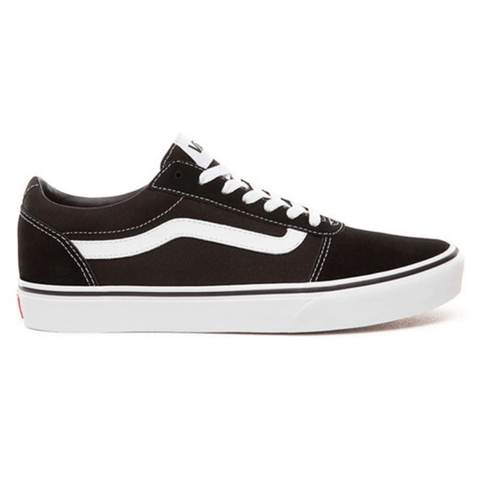 Vans Tenis Ward Suede Canvas Negro con Blanco, para Hombre