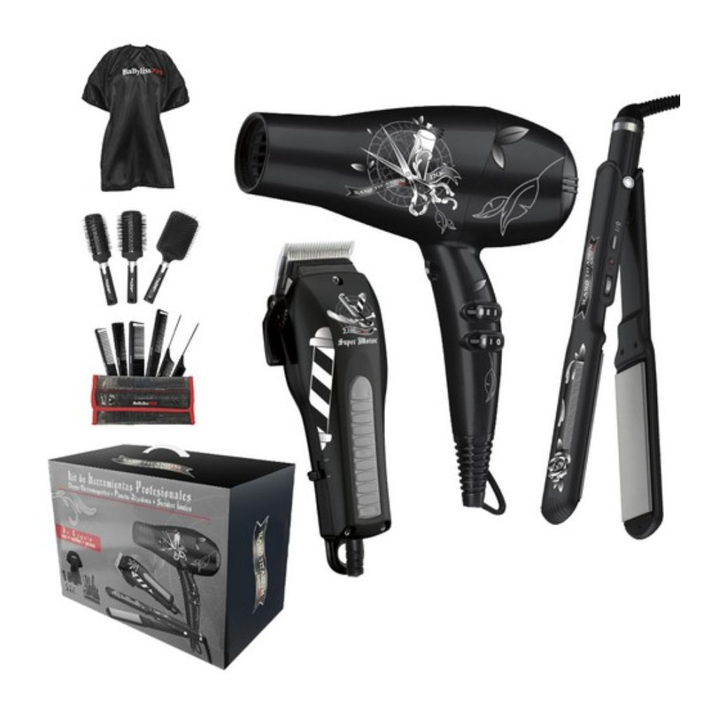 Babyliss Pro Kit Profesional de Herramientas, Secadora, Plancha y Clipper