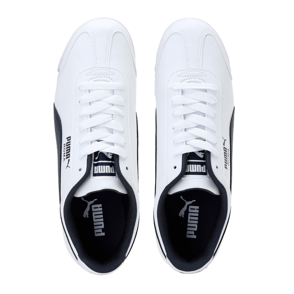 Puma roma blancos con azul hot sale