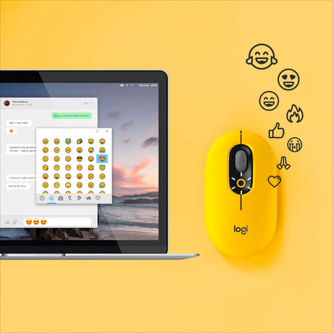 Logitech Mouse Inalámbrico POP con Función de Emojis