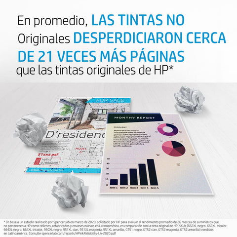 HP Cartucho de Tinta Original Cyan 904XL (T6M04AL)