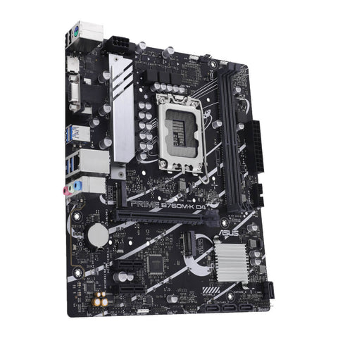 Asus Tarjeta Madre Intel B760 LGA 1700 mATX con PCIe 4.0, PRIME B760M-K D4