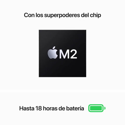 Apple Laptop 13.6" MacBook Air M2 Inglés, 512GB