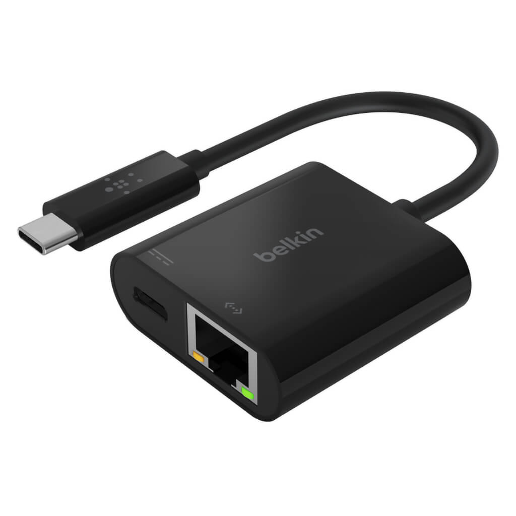 Belkin Adaptador USB-C de Carga y Ethernet, INC001BT