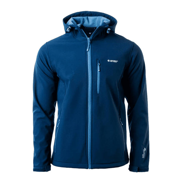 Hi-Tec Jacket Caen SoftShell Azul, para Hombre