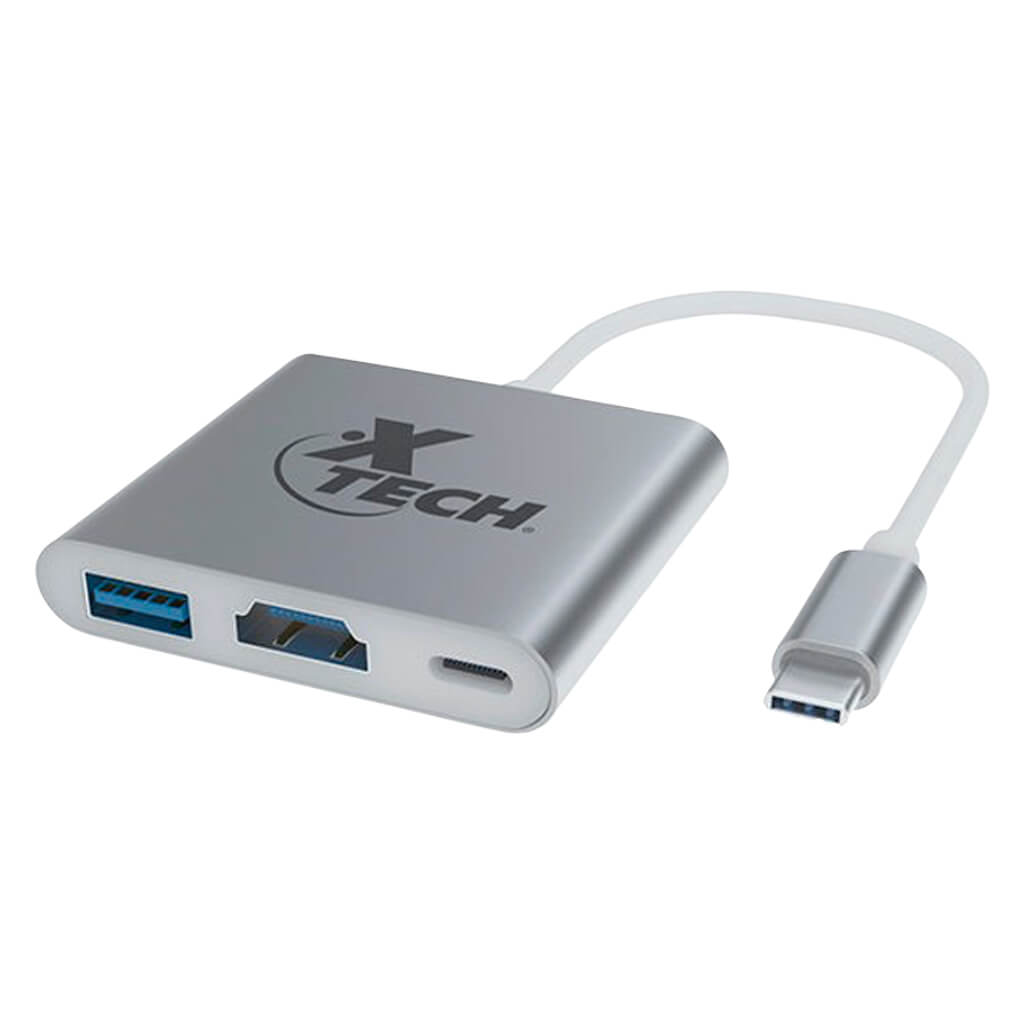 Adaptador Xtech multipuerto USB Tipo C 3-en-1 XTC-565