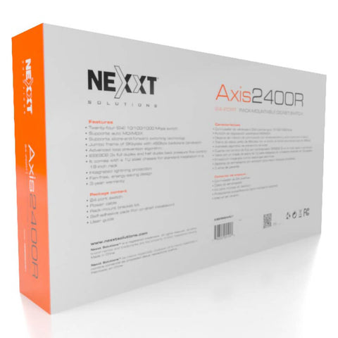 Nexxt Solutions Infrastructure Switch Gigabit para Rack de 24 Puertos, Axis 2400R