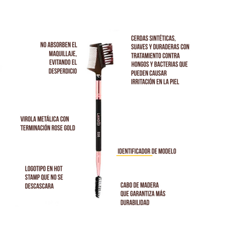 Lanossi Brocha de Maquillaje para Cejas, E08