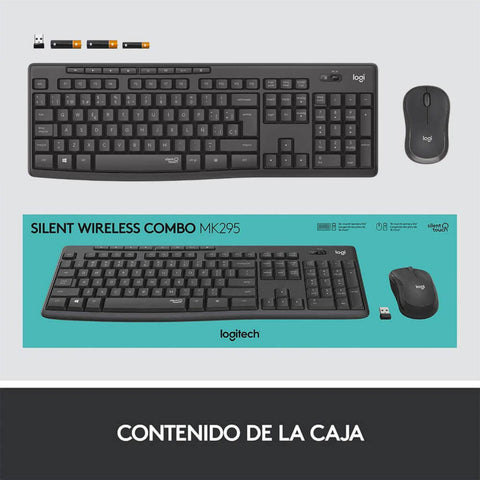 Logitech Set de Teclado y Mouse Inalámbrico MK295, Español