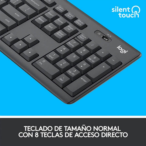 Logitech Set de Teclado y Mouse Inalámbrico MK295, Español