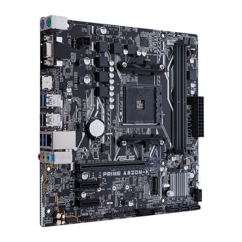 Asus Tarjeta Madre uATX AMD AM4 Ryzen LED Prime A320M-K