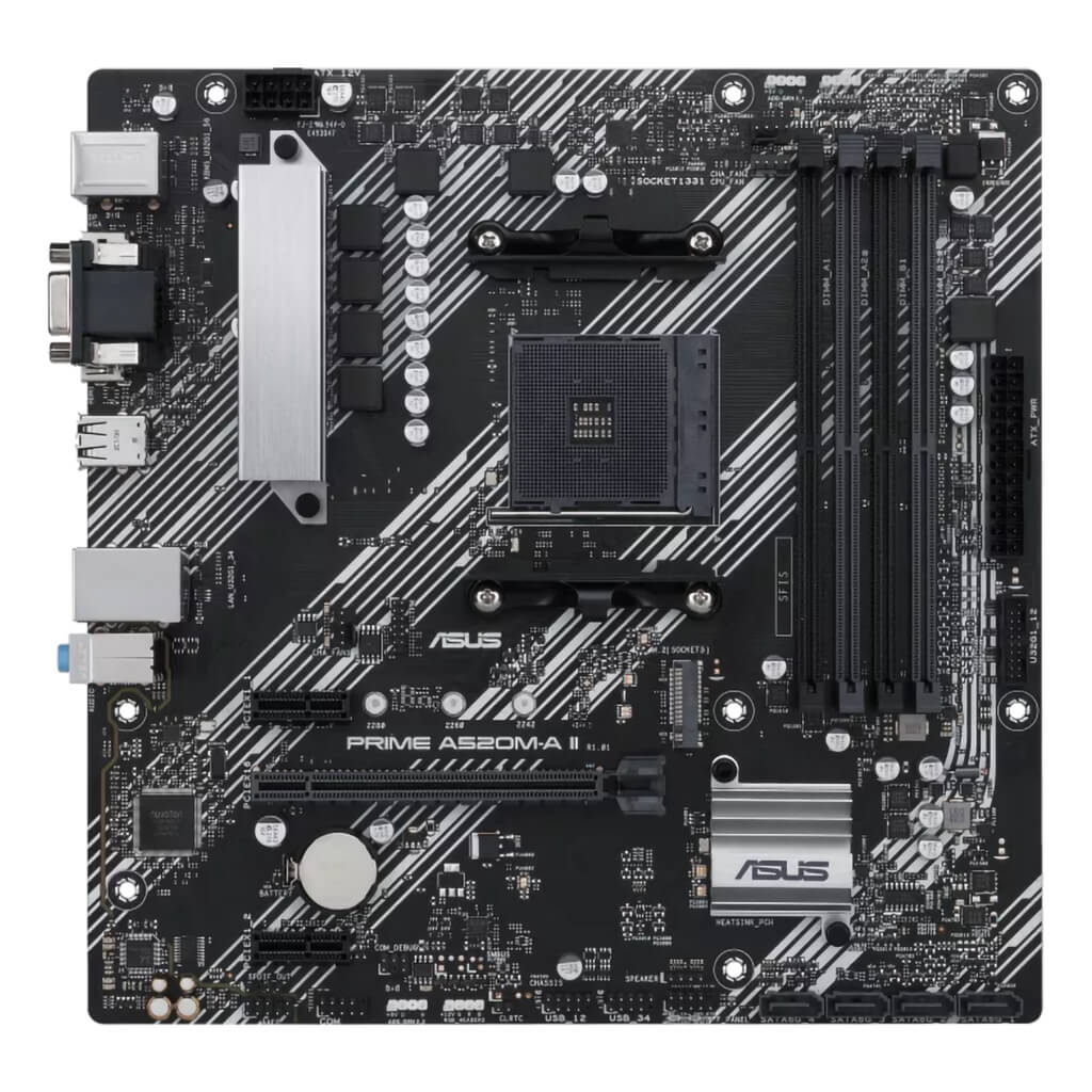 Asus Tarjeta Madre Micro ATX AMD A520 Aura Sync RGB, Prime A520M-A II