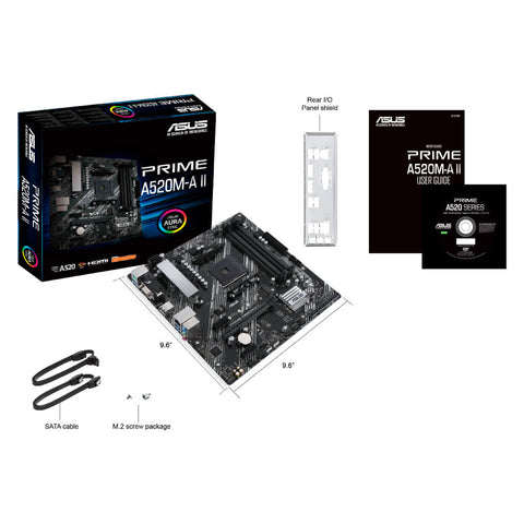 Asus Tarjeta Madre Micro ATX AMD A520 Aura Sync RGB Prime