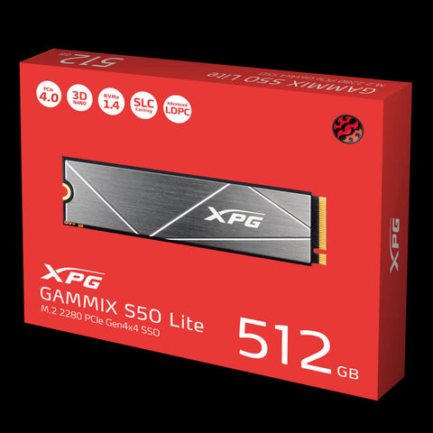 Adata Unidad de Estado Sólido Interno 512GB XPG Gammix S50, AGAMMIXS50L-512G-CS