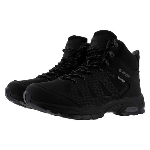 Hi-Tec Zapatos para Hiking Raven Mid WP Negro/Azul, para Hombre